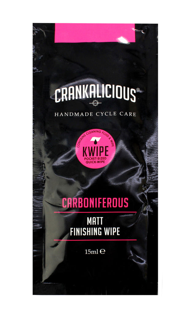KWIPE (Quick Wipe) Sachets - Carboniferous Matt Detailer – Crankalicious