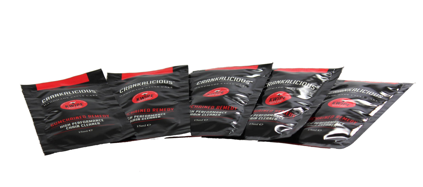 KWIPE (Quick Wipe) Sachets - Gumchained Remedy Chain Cleaner, KWIPE - Crankalicious